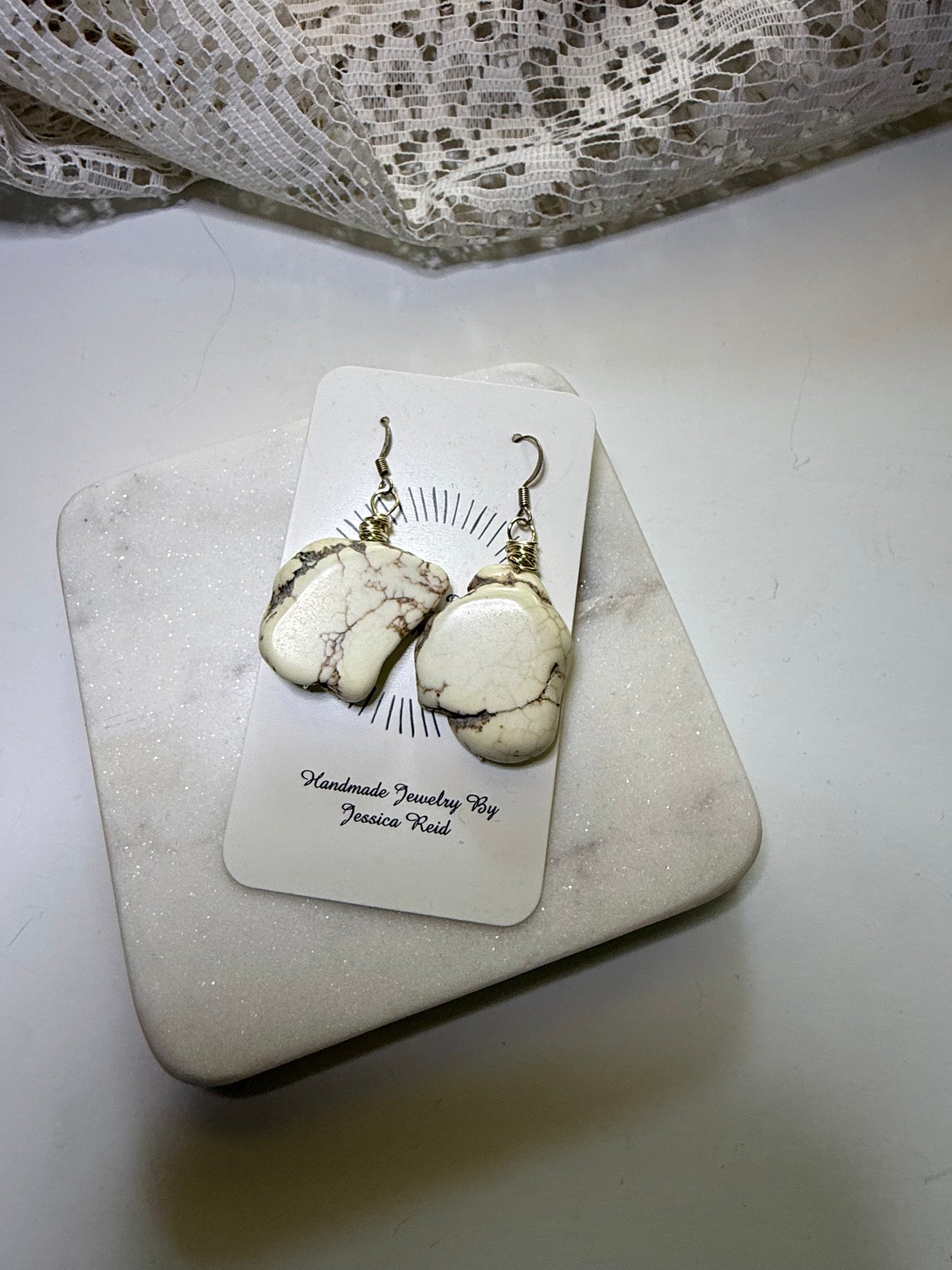 Agate stone earrings