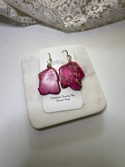 Agate stone earrings