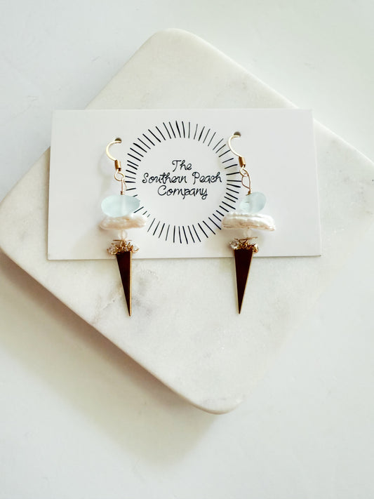 Seaglass triangle ears.
