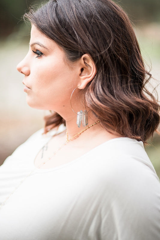 Gold Handcrafted Hoop earrings