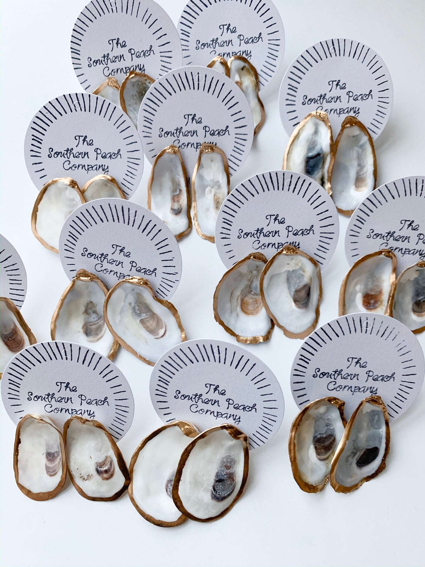 Small oyster shell earrings