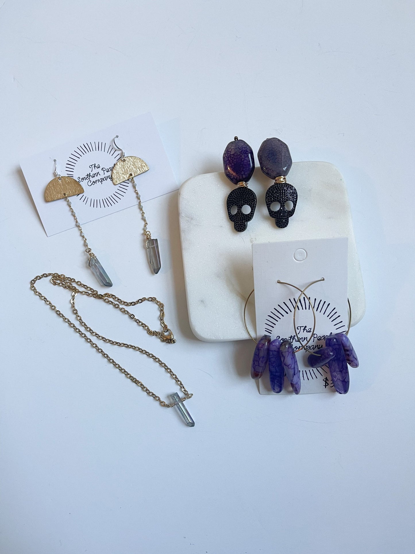 Purple Jasper hoops